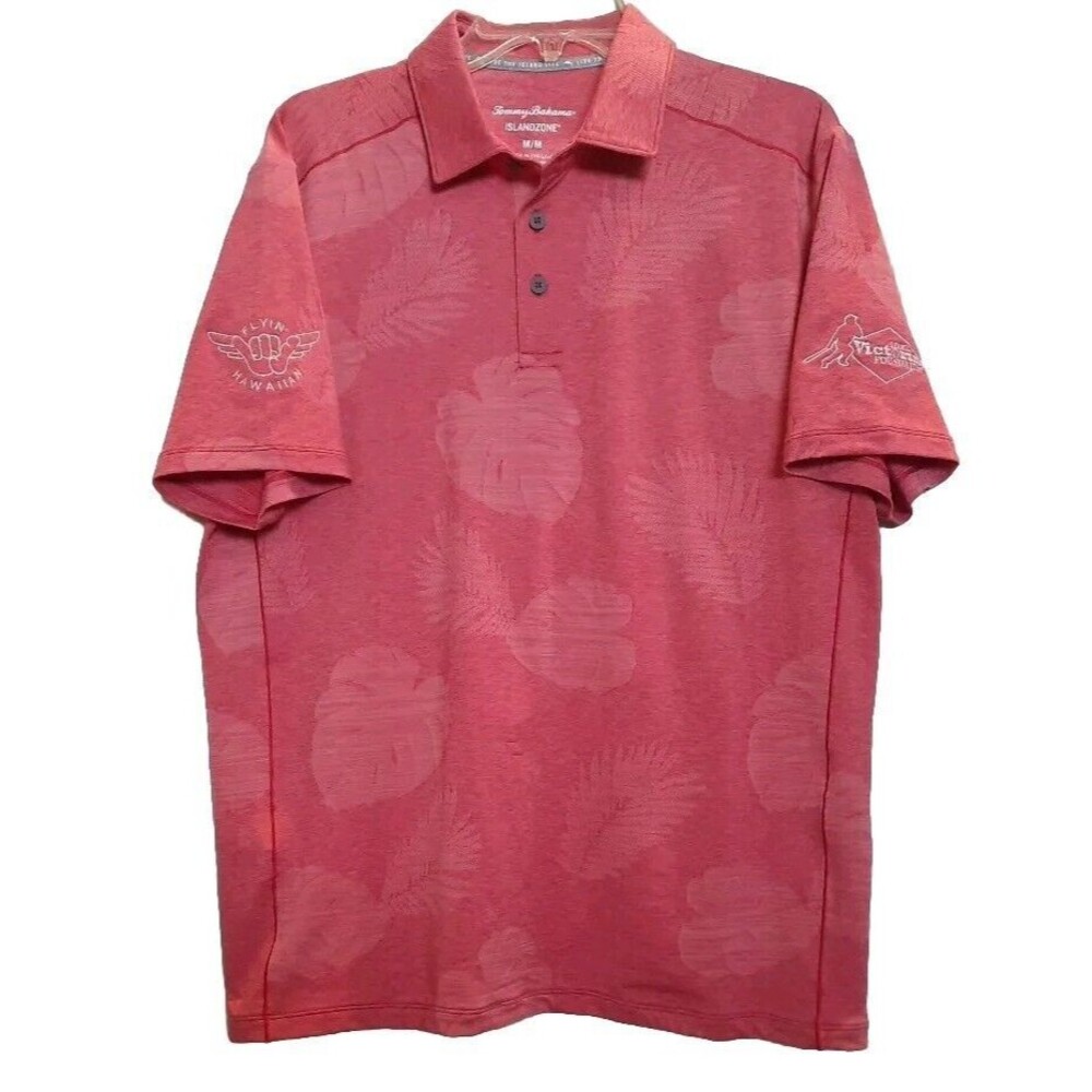 Tommy Bahama Delray Frond Ltd Edition Shane Victorino Flyin Hawaiian Polo Size M